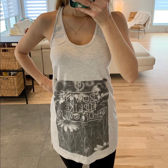 * Long white/gray tank top * - Picture 4 of 5